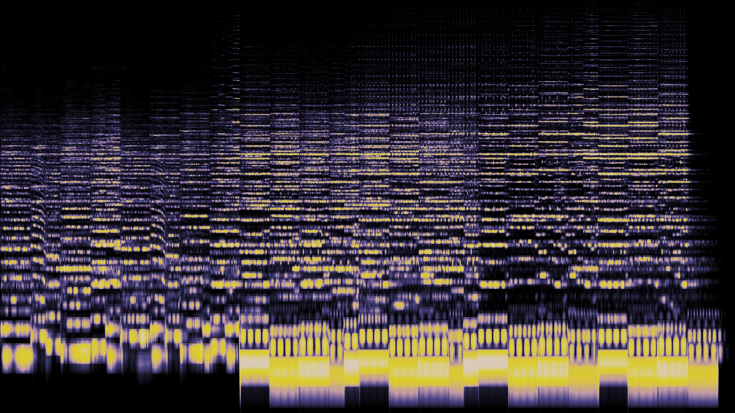 Aphercotropism: the whole song as one spectrogram, time left to right, frequency bottom to top
