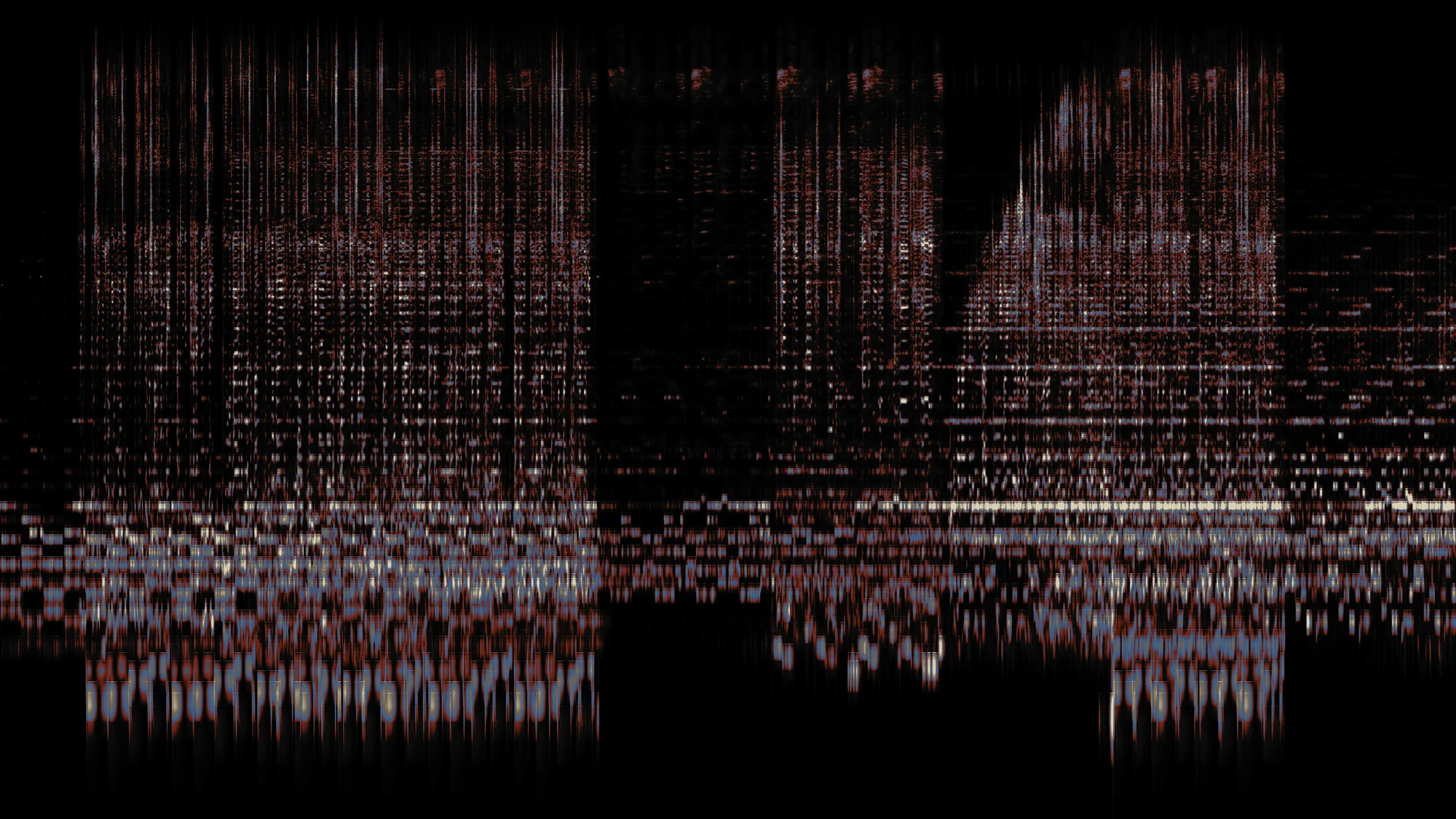 Move Slow: the whole song as one spectrogram, time left to right, frequency bottom to top