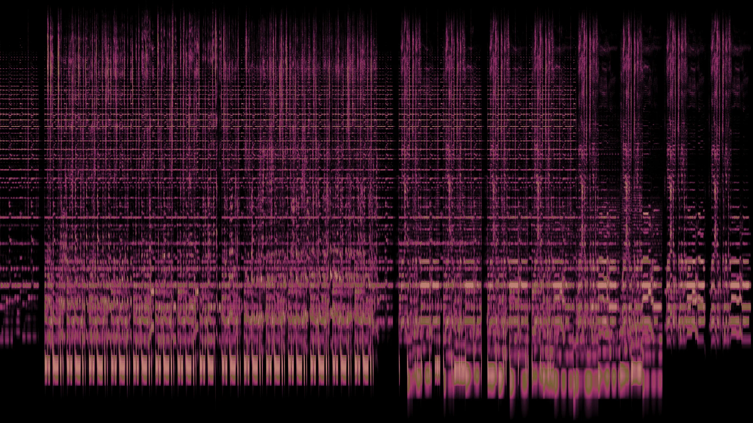 In This Home (feat. VAVU): the whole song as one spectrogram, time left to right, frequency bottom to top